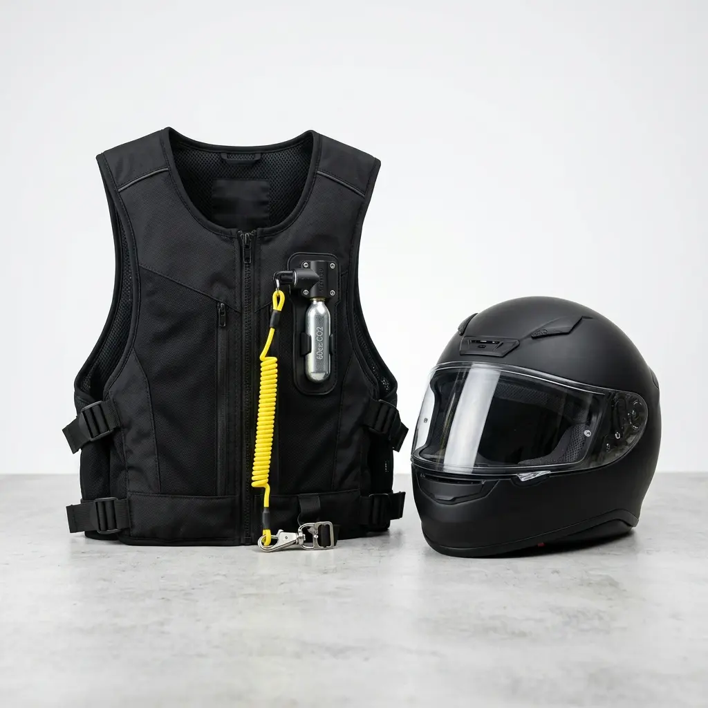 Vesta airbag Helite Turtle 2 ?i casca moto premium de închiriat în Bucure?ti ?i Ilfov - CooChirie