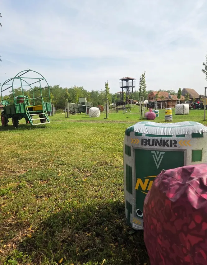 Copii la petrecere Nerf și Laser Tag mobil, eveniment în curte București-Ilfov